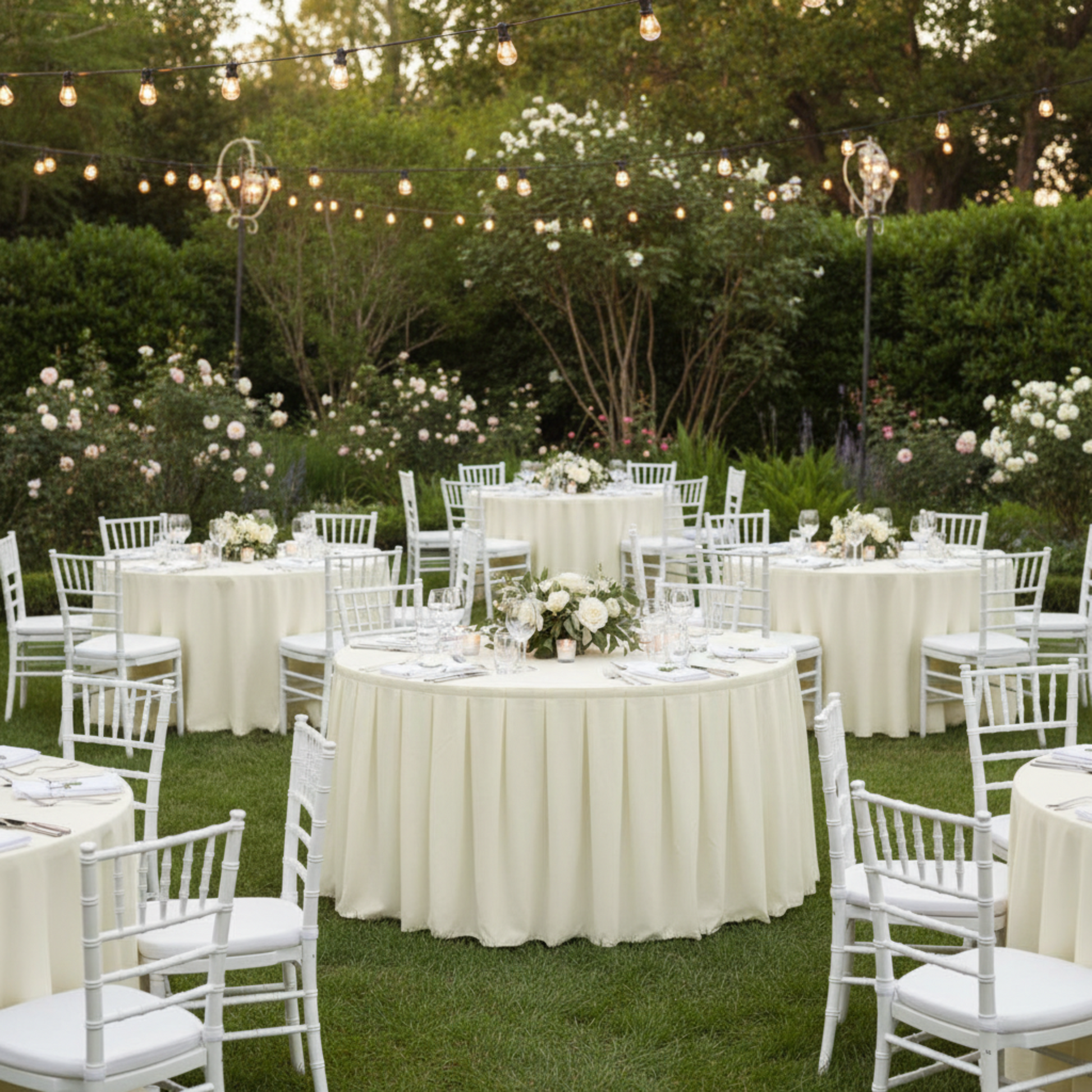 Outdoor Garden Wedding Reception
