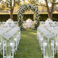 Outdoor Garden Wedding - Sage Green Satin