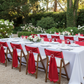 Outdoor Garden Wedding - Red Satin Sash