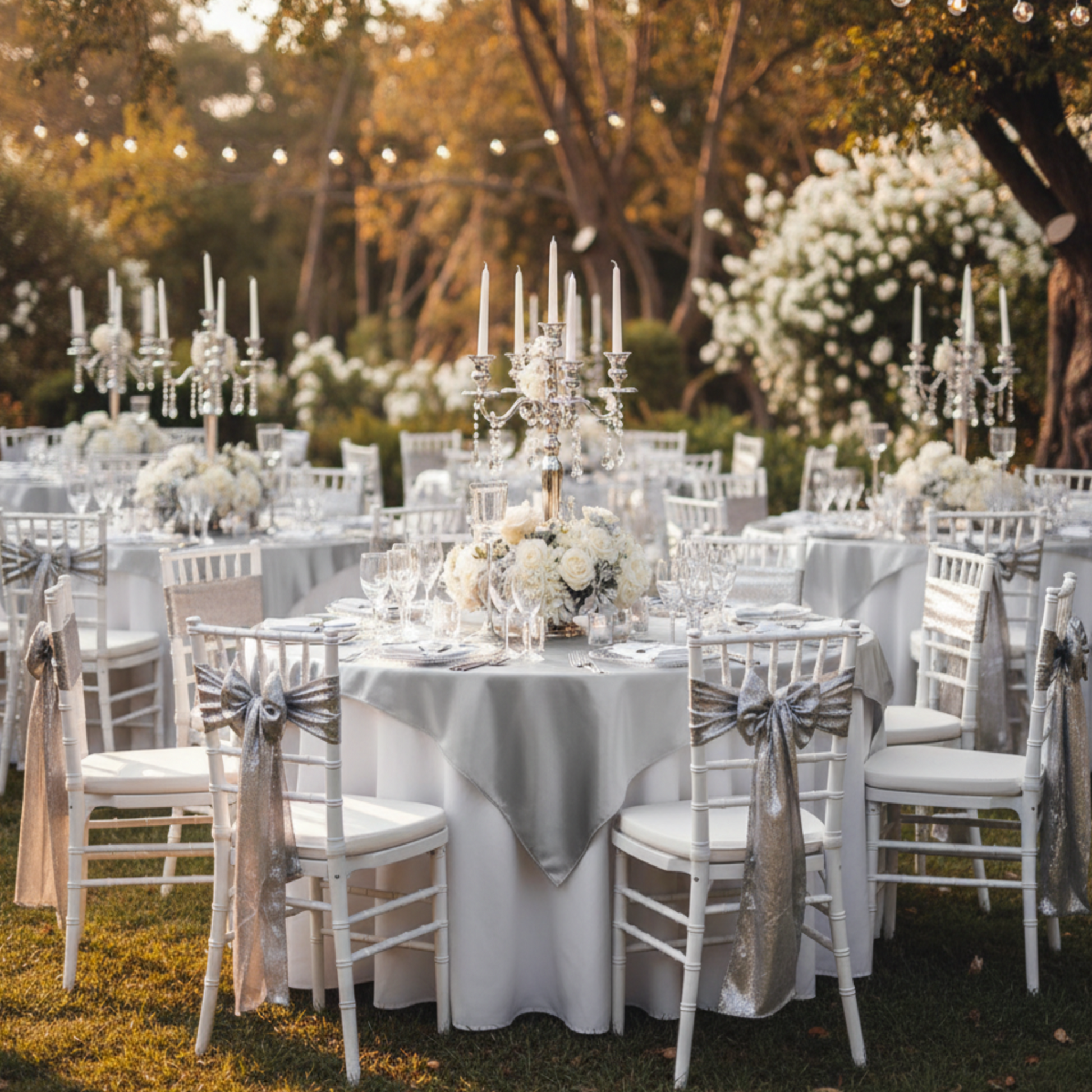 Silver Outdoor Garden Wedding