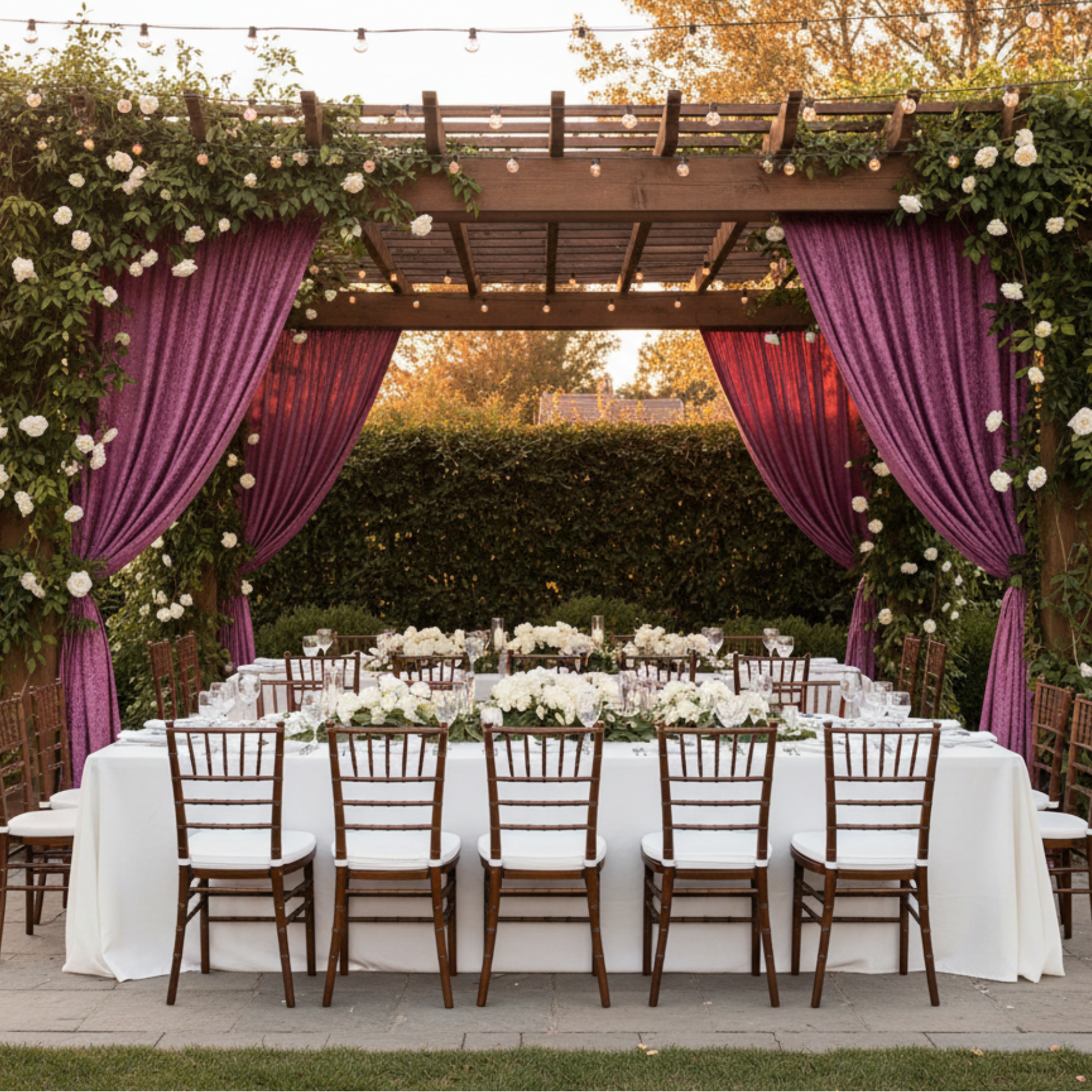 Outdoor Garden Wedding – Violet Velvet Drape