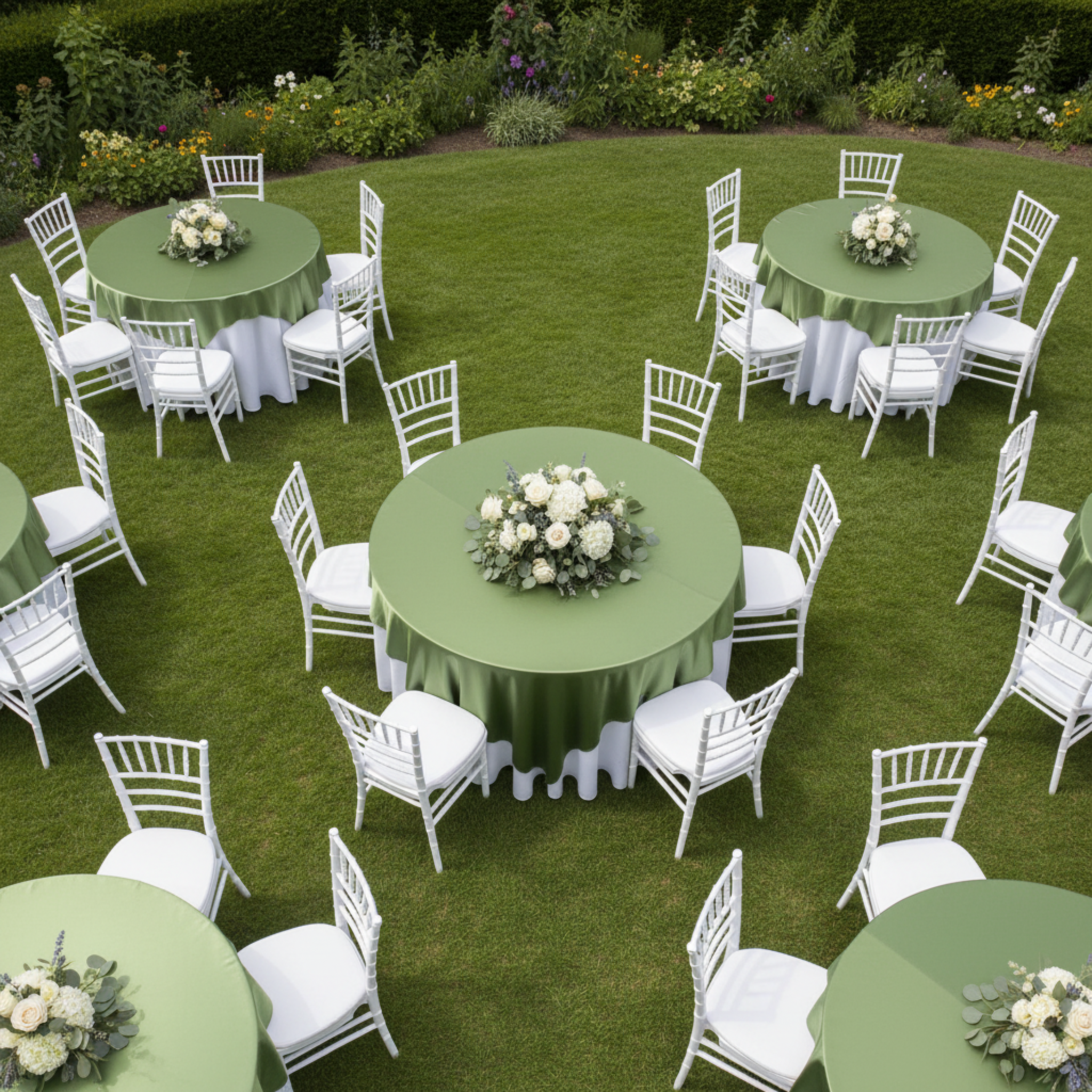 Top View Outdoor Garden Wedding