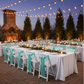 Outdoor Holiday Party - Light Turquoise Chair Sashes