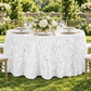 Outdoor lifestyle Petal Circle Taffeta White Round tablecloth
