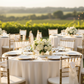 Outdoor Wedding Reception with Champagne Champagne Plain Round Charger Plate