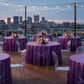 Outdoor Rooftop Event - Purple Glitz Sequin Tablecloth
