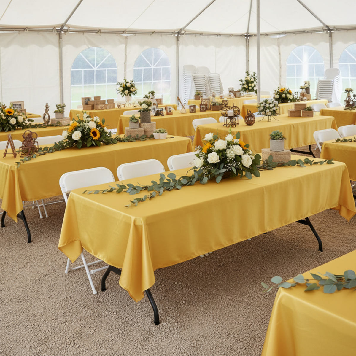Outdoor Tent Short Gold Satin