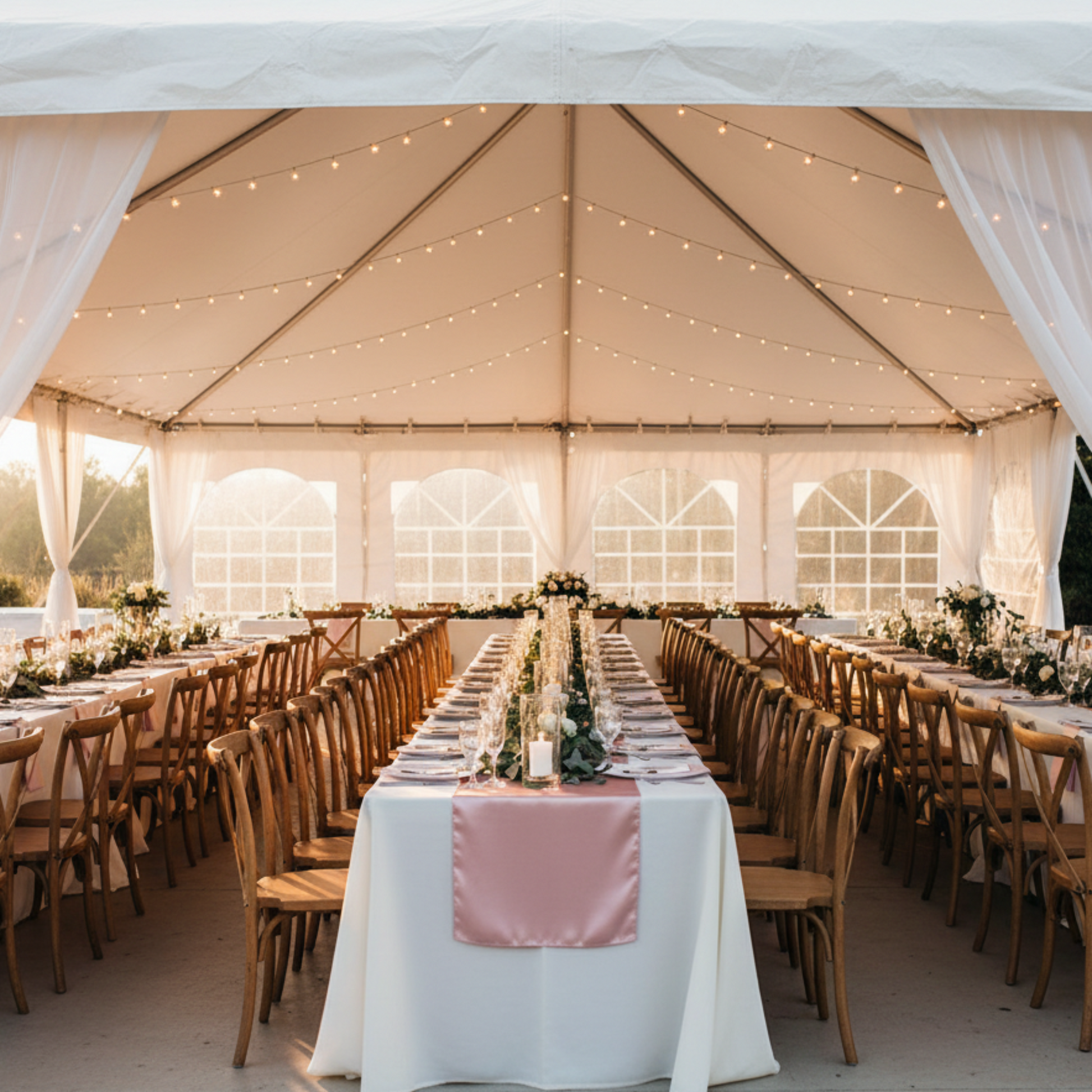 Outdoor Tented Pavilion Front View