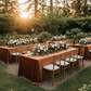 Outdoor Wedding Reception – Terracotta Velvet 90x132 Rectangular Tablecloth 