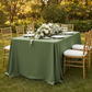 Outdoor Wedding Reception –Willow Green  90x132 Premium Polyester Tablecloth