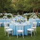 Outdoor Wedding Reception – Baby Blue 120 Round Scuba Tablecloth