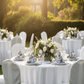Outdoor Wedding Reception – Black French Toile napkin