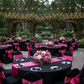 Outdoor Wedding Reception – Black 5FT Round Spandex Table Cover
