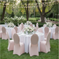 Outdoor Wedding Reception – Blush/Rose Gold Spandex Banquet Chair Cover