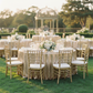 Outdoor Wedding Reception - Champagne 120 Round Glitz Sequin Tablecloth