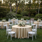 Outdoor Wedding Reception – Champagne Taffeta 132 Round Tablecloth