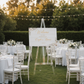 Outdoor Wedding Reception – Clear Acrylic Easel Stand