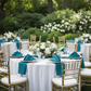 Outdoor Wedding Reception – Dark Turquoise Satin Napkin
