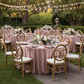 Outdoor Wedding Reception with Dusty Rose Mauve Velvet Napkin