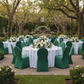 Outdoor Wedding Reception - Emerald Green Spandex Banquet Chair Cover 