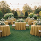 Outdoor Wedding Reception – Gold Premium Polyester Tablecloth