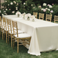 Outdoor Wedding Reception - Ivory Satin 90x132 Rectangular Tablecloth 