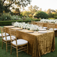 Outdoor Wedding Reception – Mustard Gold 90x132 Velvet Rectangular Tablecloth