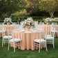 Outdoor Wedding Reception Peach 120 Round Premium Polyester Tablecloth