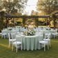 Outdoor Wedding Reception – Sage Green 132 Round Premium Polyester Tablecloth