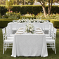 Outdoor Wedding Reception – White Crinkle Shimmer Tablecloth