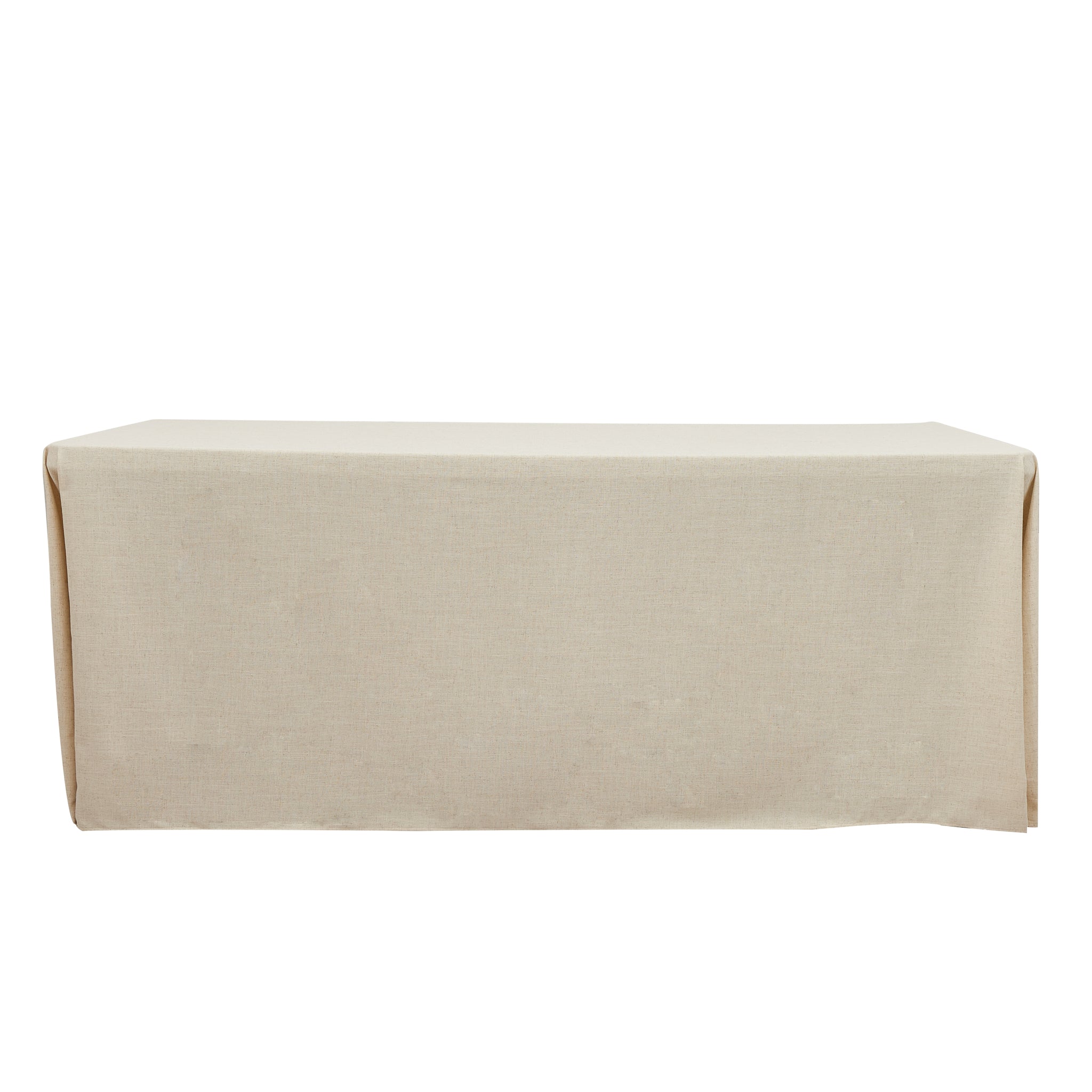 Premium Linen-Look Panama Weave 90"x132" Rectangle Tablecloth - Ivory ...