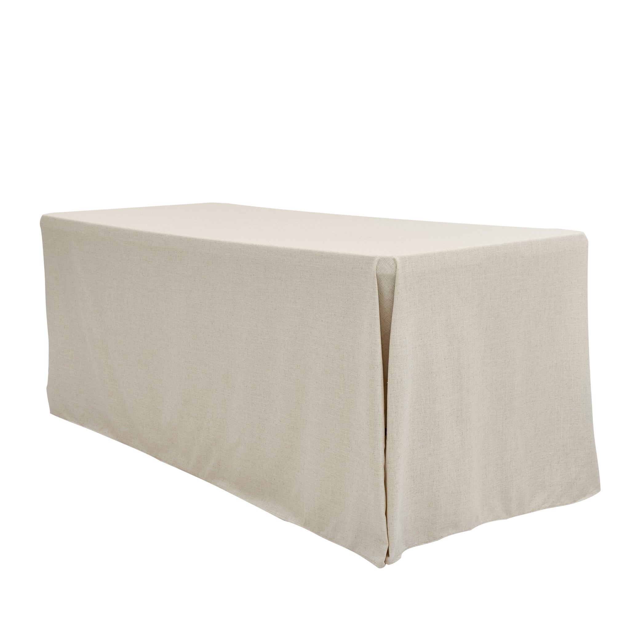 Premium Linen-Look Panama Weave 90"x156" Rectangle Tablecloth - Ivory ...