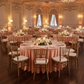 Peach 120 Round Velvet Tablecloth Wedding Lifestyle 
