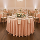 Peach 120 Round Velvet Tablecloth Wedding Lifestyle 