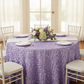 Petal Circle Taffeta Round 120" Tablecloth - Lavender.