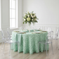 Petal Circle Taffeta Round 120" Tablecloth - Mint Green.