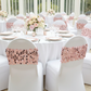 Pink Payette chair bands at a conservatory bridal shower
