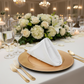 Pintuck Napkin White - 45 Degree Angle
