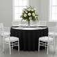 Polyester 21ft Table Skirt - Black.