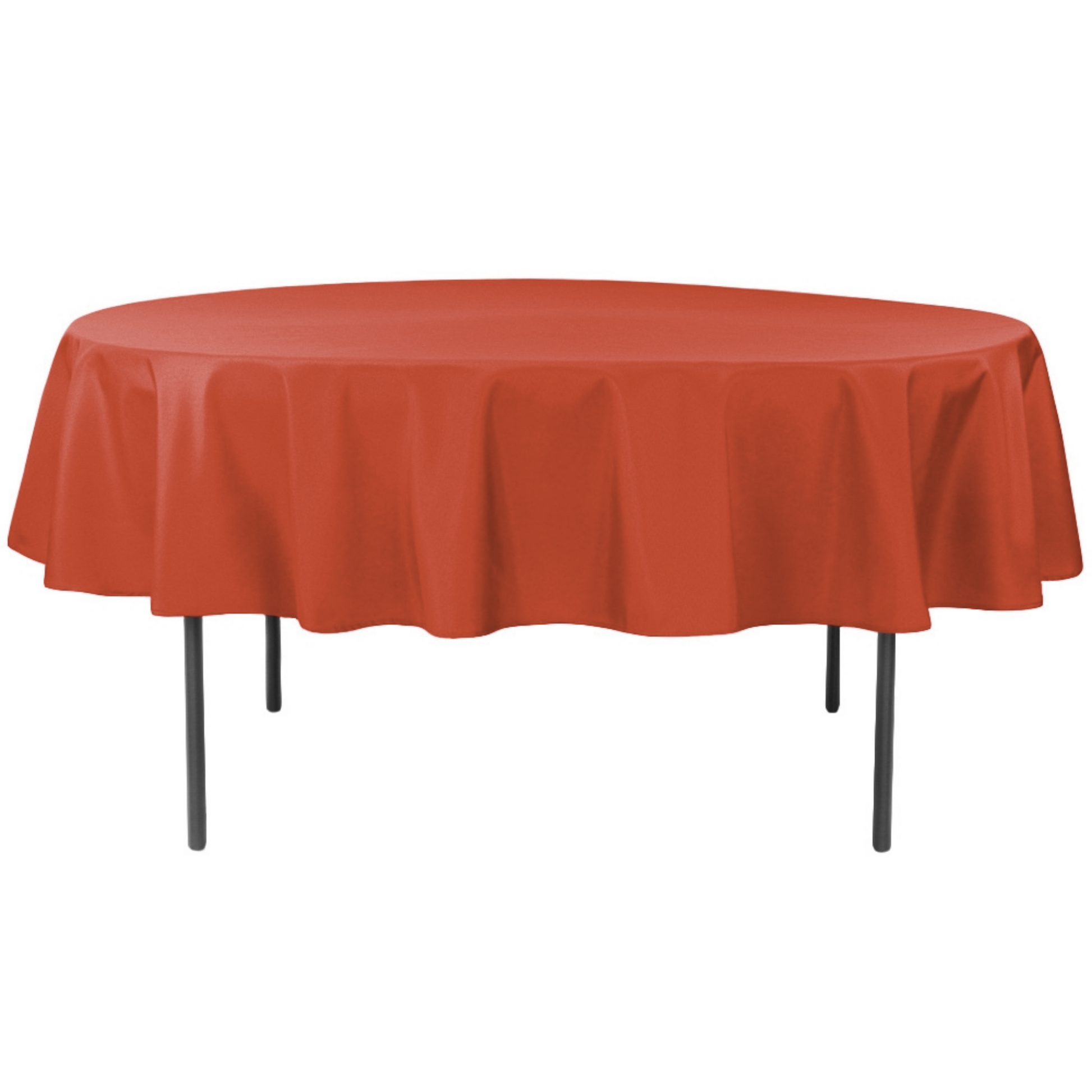 Polyester 90" Round Tablecloth - Rust