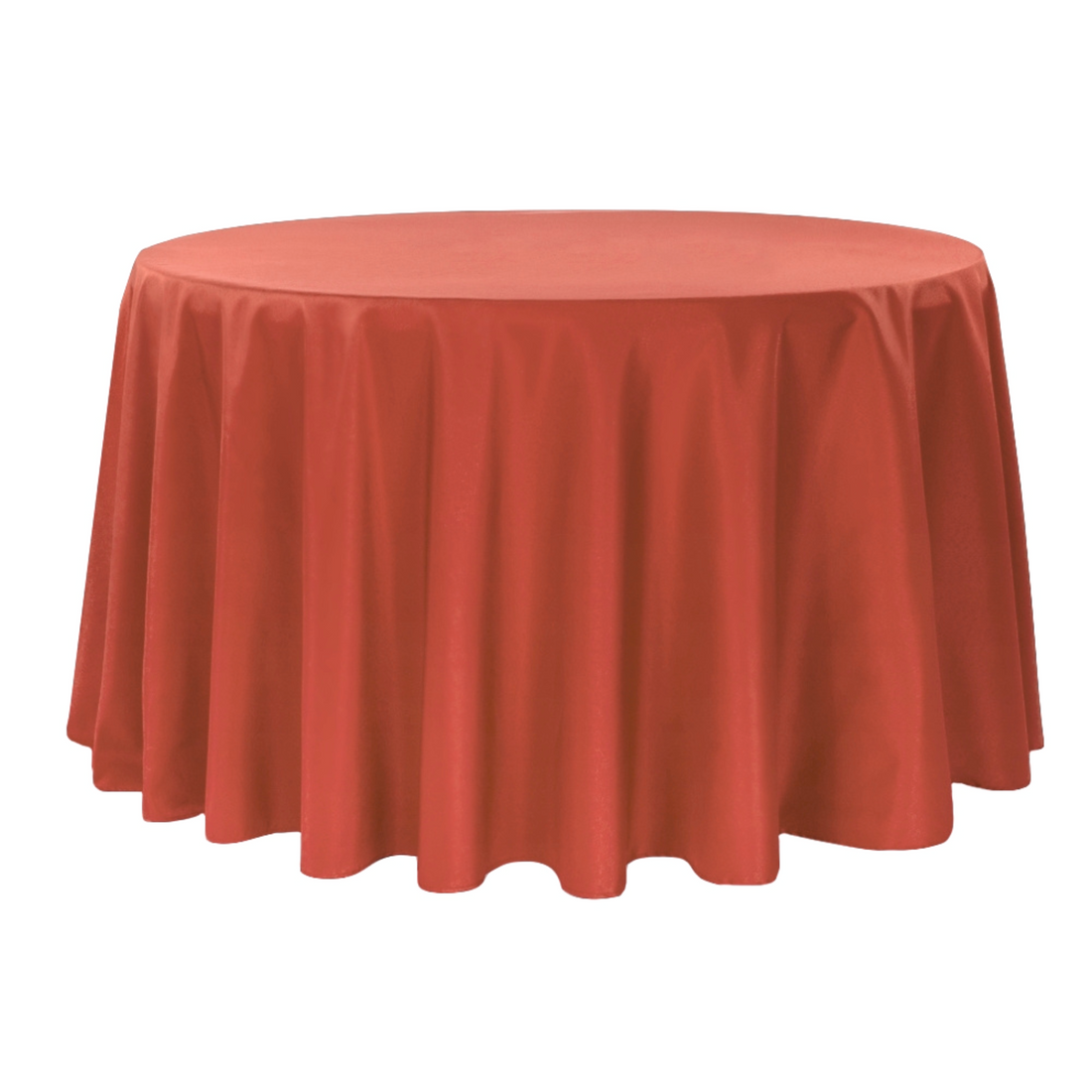 Rust Premium Polyester 120” Round Tablecloth - CV Linens™
