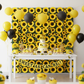 Premium Artificial Sunflower Wall Backdrop Panel in realistic busy bee baby shower setup