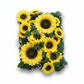 Premium Artificial Sunflower Wall Backdrop Panel single piece bird's eye view