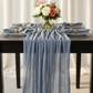 Premium Cheesecloth Table Runner 16FT x 25" - Dusty Blue.