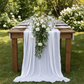 Premium Cheesecloth Table Runner 16FT x 25" - White in Outdoor Wedding Reception