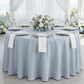Premium Polyester 108" Round Tablecloth - Dusty Blue Front View