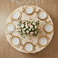 Premium Polyester 108" Round Tablecloth - Nude Bird's Eye View