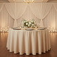 Premium Polyester 108" Round Tablecloth - Nude Front View