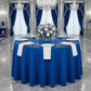 Premium Polyester 108" Round Tablecloth - Royal Blue Front View
