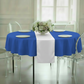 Premium Polyester 90" Round Tablecloth - Royal Blue.